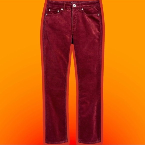 NWT Vineyard Vines Kick-Flare High-Rise Corduroy Pants in “Crimson” Red Size 32 - Picture 9 of 9